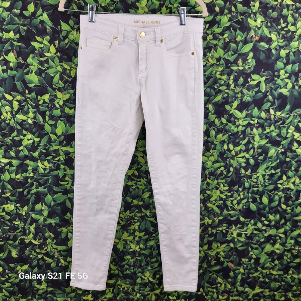 Michael Kors Izzy White Skinny Jeans Size 2
